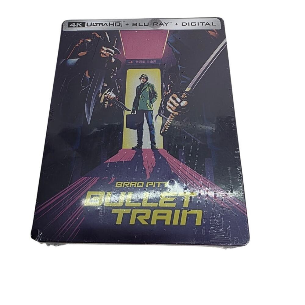 Bullet Train 4K Ultra HD Blu-ray Steelbook Metal Case New Sealed